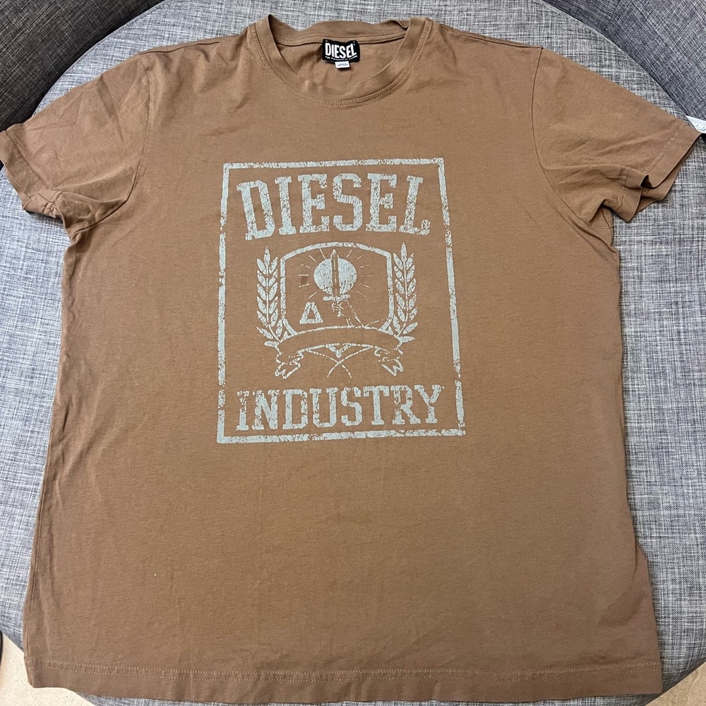 Diesel Tan Graphic Tee for Men